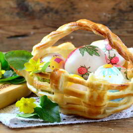 Рецепт Съедобной корзинки для пасхальных яиц