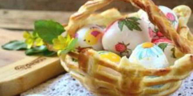 Рецепт съедобной корзинки для пасхальных яиц