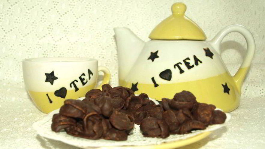 Рецепт песочных шоколадных роз