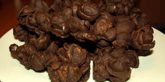 Рецепт песочных шоколадных роз