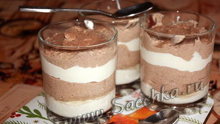 Рецепт полосатого десерта