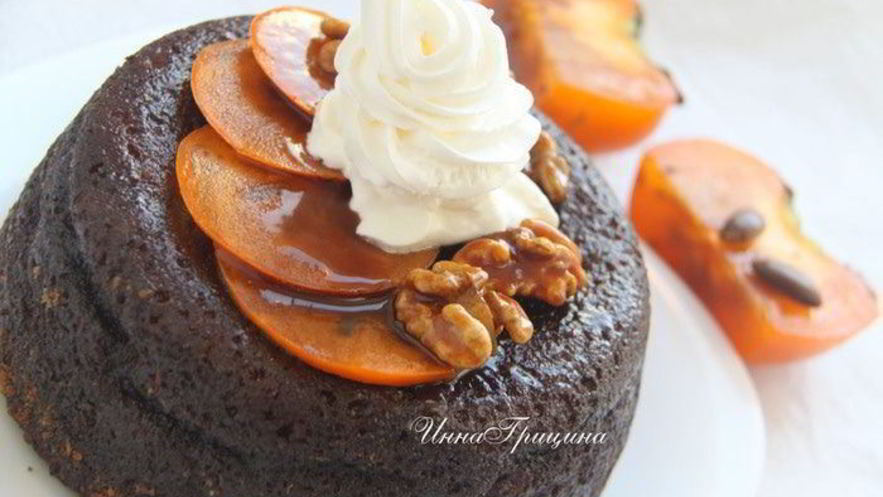 Рецепт пудинга с хурмой