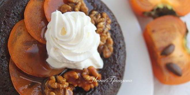 Рецепт пудинга с хурмой