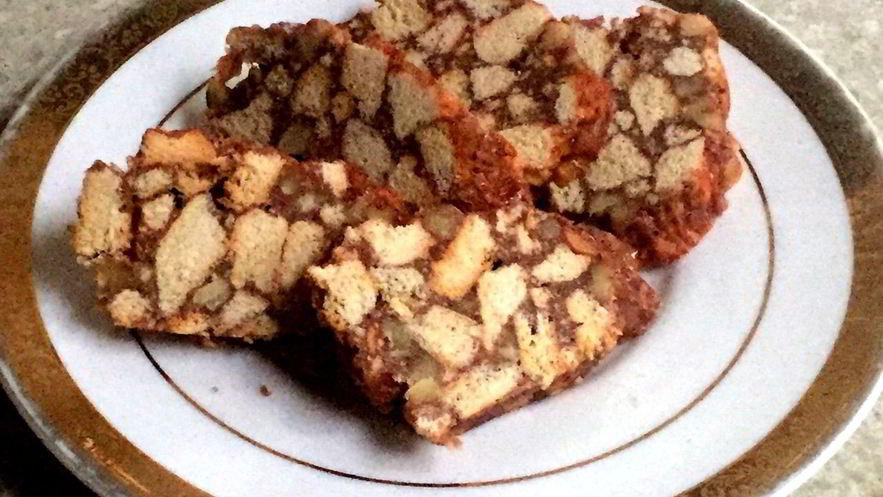 Рецепт шоколадной колбаски со сгущенкой