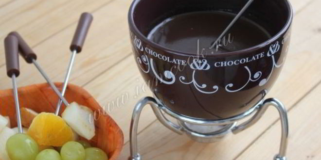 Рецепт шоколадного фондю