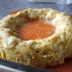 Рецепт Дважд запеченное суфле из цукини с томатно-кокосовым соусом