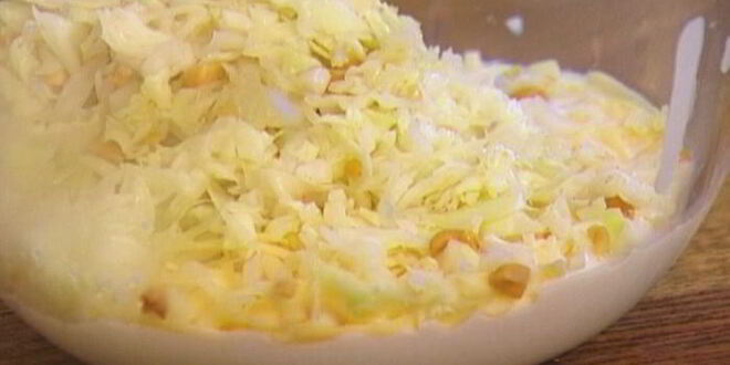 Рецепт капустного суфле с сыром, орехами и горчицей