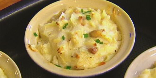 Рецепт капустного суфле с сыром, орехами и горчицей