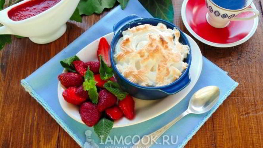 Рецепт клубничного суфле десерт за 5 минут
