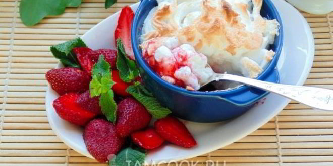 Рецепт клубничного суфле десерт за 5 минут