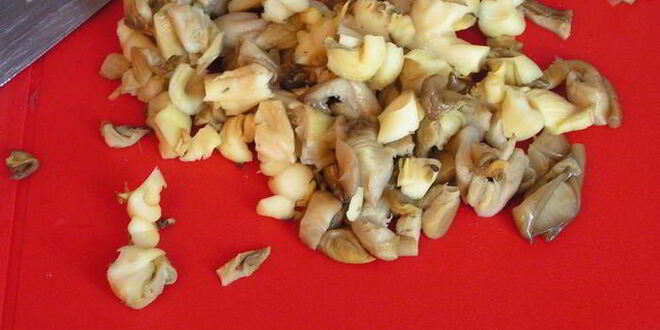 Рецепт корзиночек с морковным суфле, вешенками и тыквенными семечками