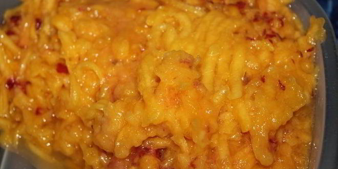 Рецепт мясного суфле с персиками