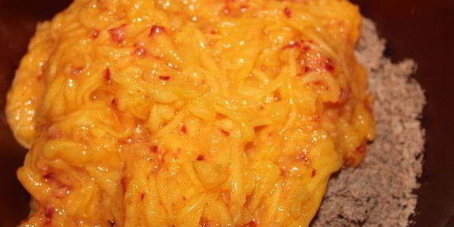 Рецепт мясного суфле с персиками