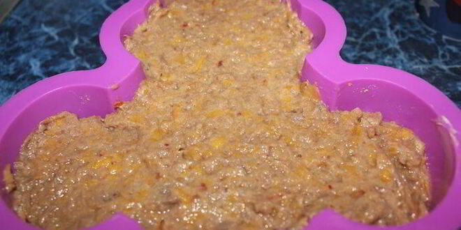 Рецепт мясного суфле с персиками