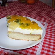 Рецепт Торта-желе со сливочным суфле и фруктами