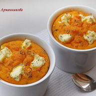 Рецепт Тыквенного суфле с козьим сыром