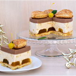 Рецепт Яблочно-шоколадного торт-суфле