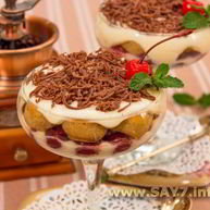 Рецепт Порционного Тирамису с вишней и шоколадом