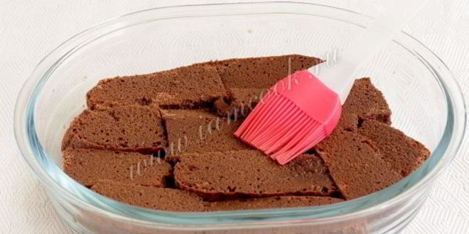 Рецепт тирамису на шоколадном бисквите без яиц