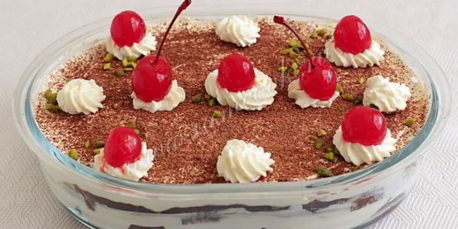 Рецепт тирамису на шоколадном бисквите без яиц