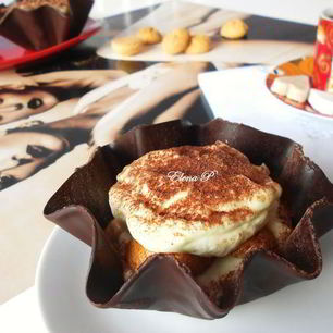 Рецепт Тирамису в шоколадных чашах