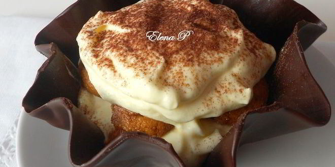 Рецепт тирамису в шоколадных чашах