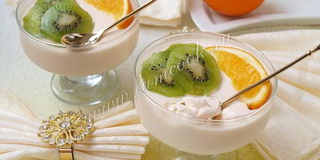 Рецепт воздушного сметанного десерта