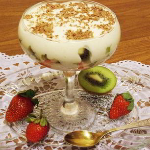 Рецепт Фруктов в зефирном креме