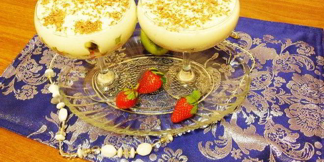 Рецепт фруктов в зефирном креме