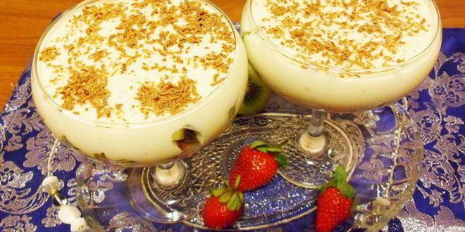 Рецепт фруктов в зефирном креме