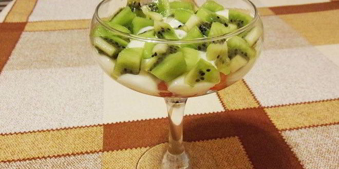 Рецепт фруктов в зефирном креме