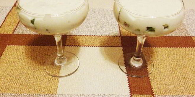 Рецепт фруктов в зефирном креме