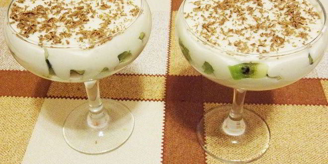 Рецепт фруктов в зефирном креме