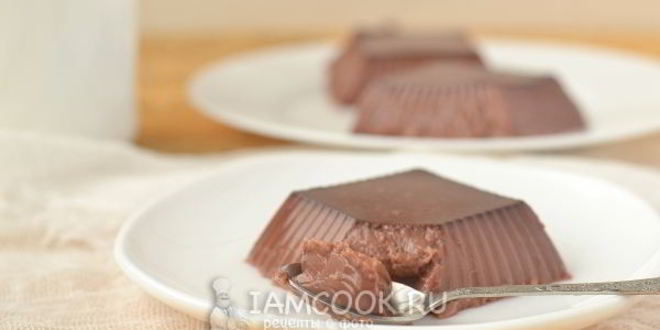 Рецепт желе из молока и какао