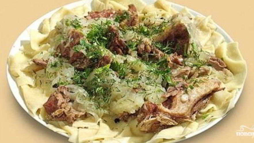 Рецепт бешбармака из баранины
