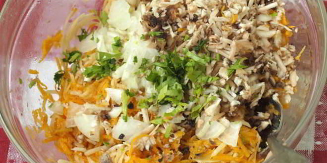 Рецепт драников из тыквы и картофеля с шампиньонами