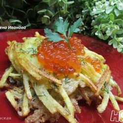 Рецепт Драников с красной икрой