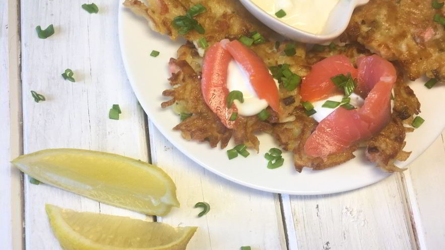 Рецепт драников с лососем