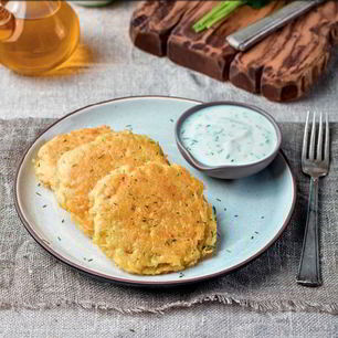 Рецепт Драников с начинкой из лосося