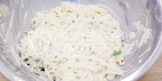 Рецепт драников с сыром и зеленью