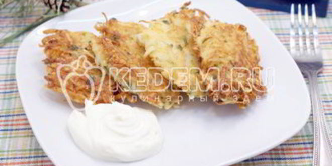 Рецепт драников с сыром и зеленью