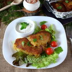 Рецепт Колдунов из картофеля с фаршем в духовке