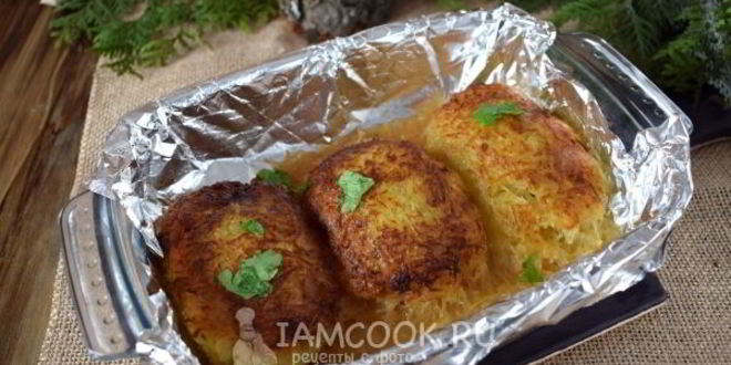 Рецепт колдунов из картофеля с фаршем в духовке