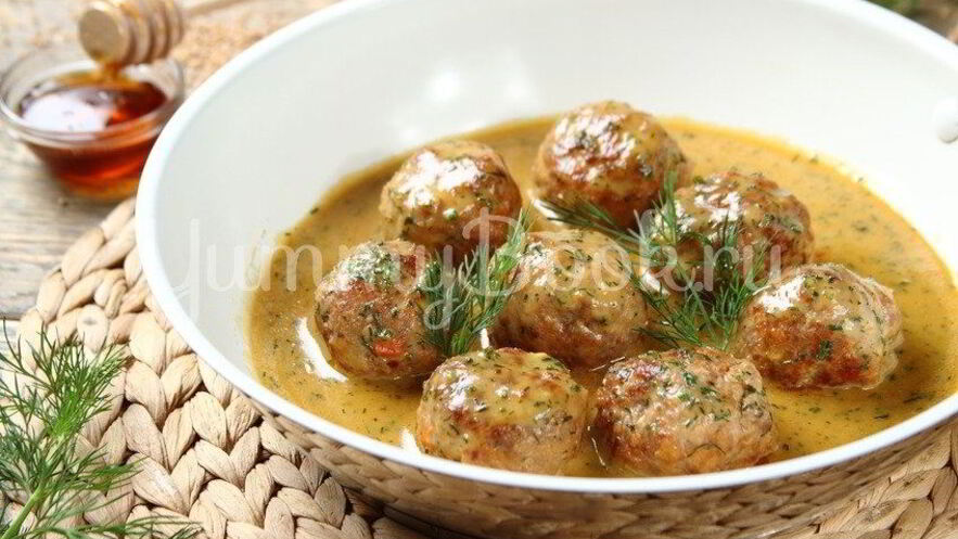 Рецепт фрикаделек в горчично-медовом соусе