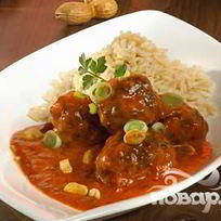 Фрикадельки в красном карри