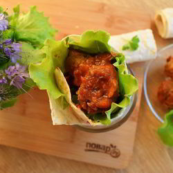 Рецепт Фрикаделек в лаваше