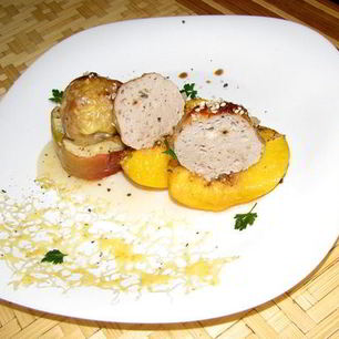 Рецепт Фрикаделек в персиках и яблоках