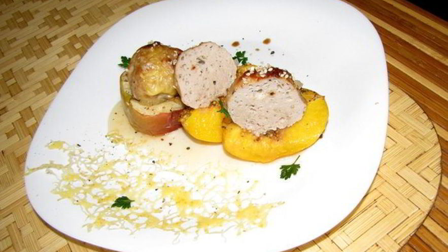 Рецепт фрикаделек в персиках и яблоках