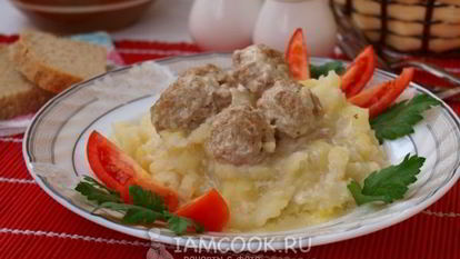 Рецепт Фрикаделек в сметанном соусе