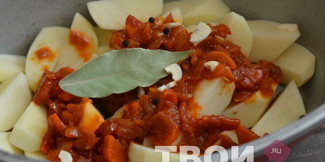Рецепт картофеля в томатном соусе с фрикадельками